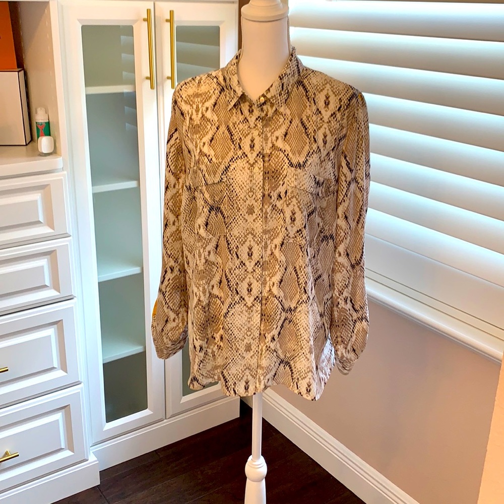 Snake skin print blouse